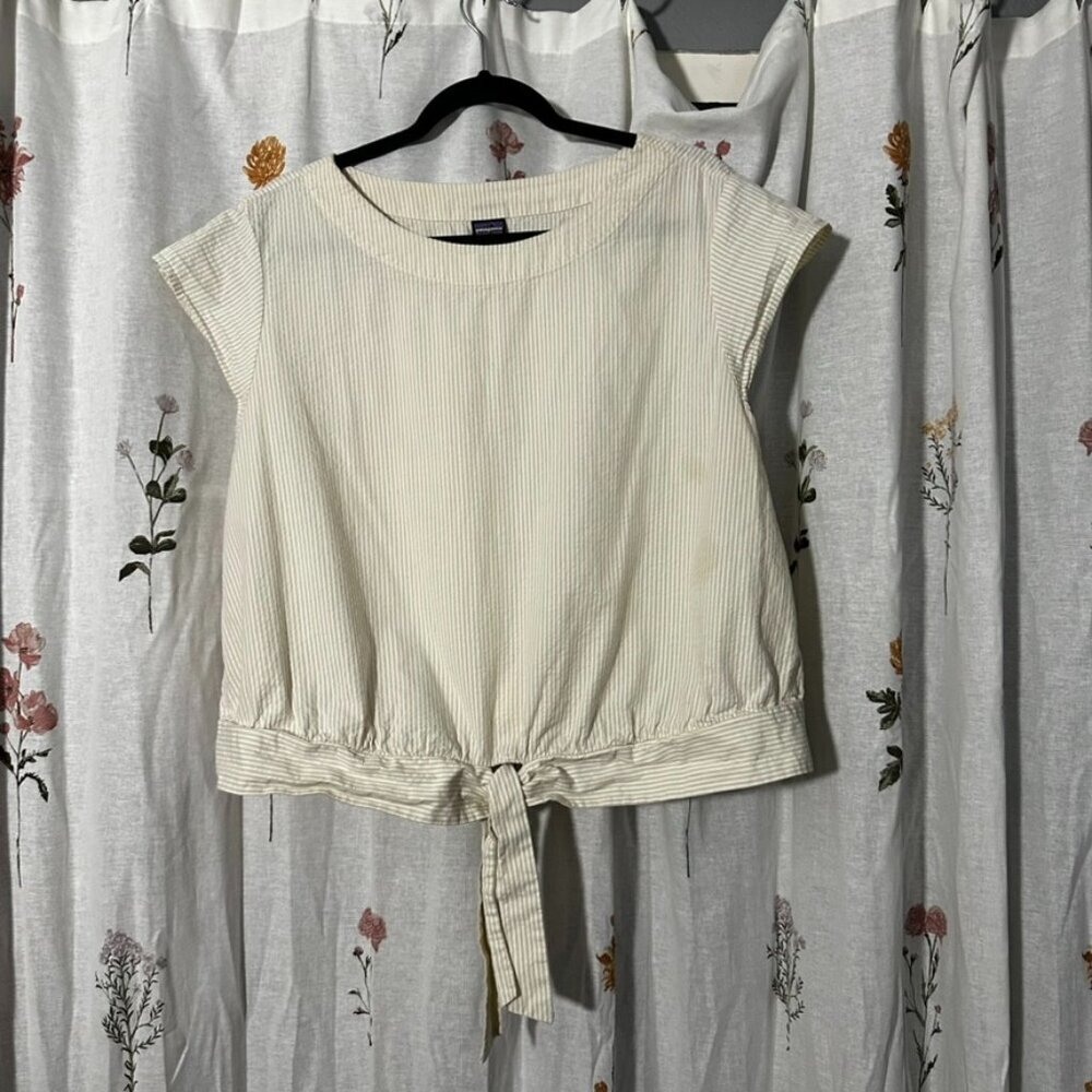 Patagonia Organic Cotton Seersucker Top size XL